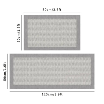 2-Pack Elegant Kitchen Floor Mats, Non-Slip & Waterproof