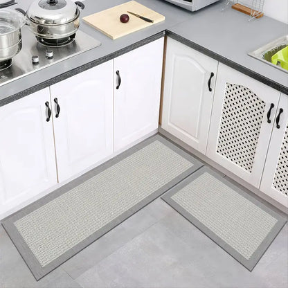 2-Pack Elegant Kitchen Floor Mats, Non-Slip & Waterproof