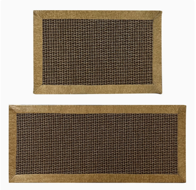 2-Pack Elegant Kitchen Floor Mats, Non-Slip & Waterproof