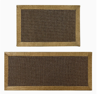 2-Pack Elegant Kitchen Floor Mats, Non-Slip & Waterproof
