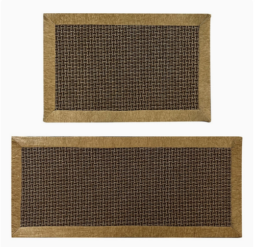 2-Pack Elegant Kitchen Floor Mats, Non-Slip & Waterproof
