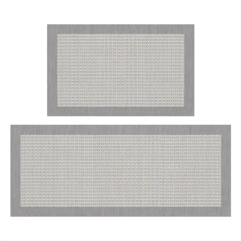 2-Pack Elegant Kitchen Floor Mats, Non-Slip & Waterproof