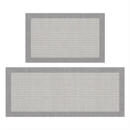 2-Pack Elegant Kitchen Floor Mats, Non-Slip & Waterproof
